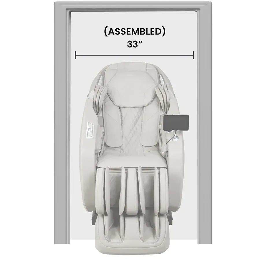 Osaki Kairos Duo massage chair door and wall clearance