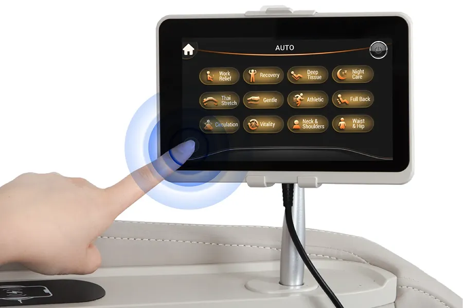 Điều khiển cảm ứng và bảng điều khiển nhanh bên hông của Osaki Pinnacle LE