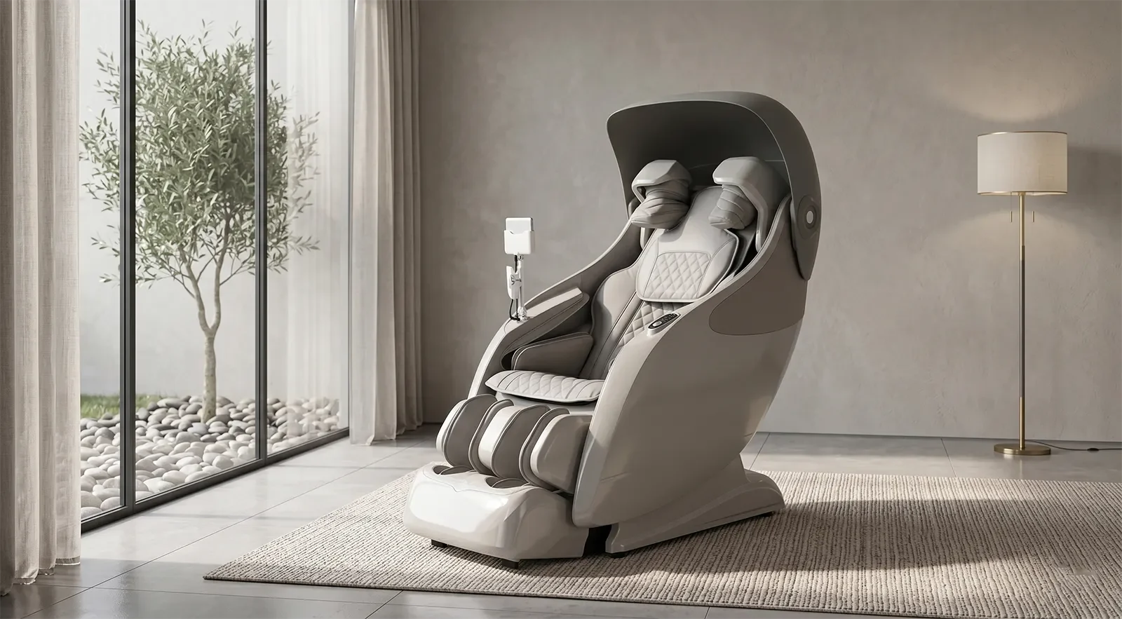 Osaki Platinum AI Xrest massage chair shown in a premium showroom setting
