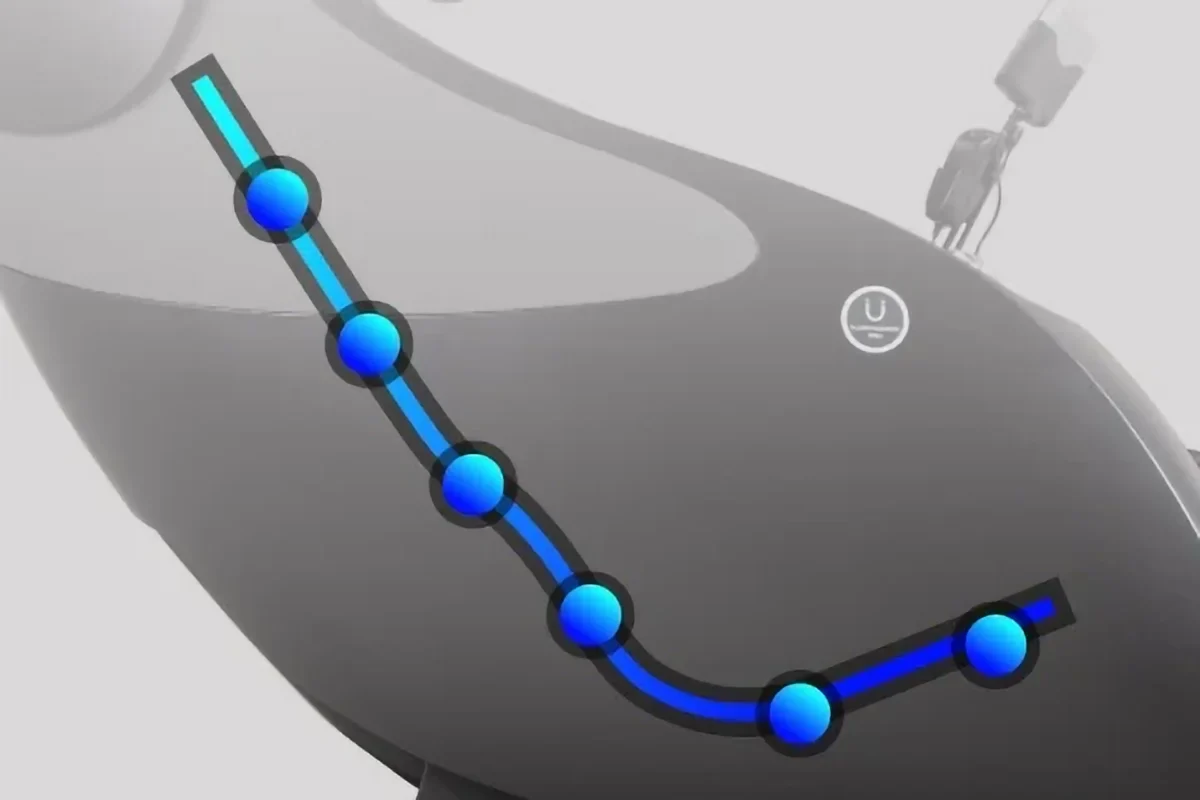 Osaki Platinum AI Xrest extended SL Track massage coverage