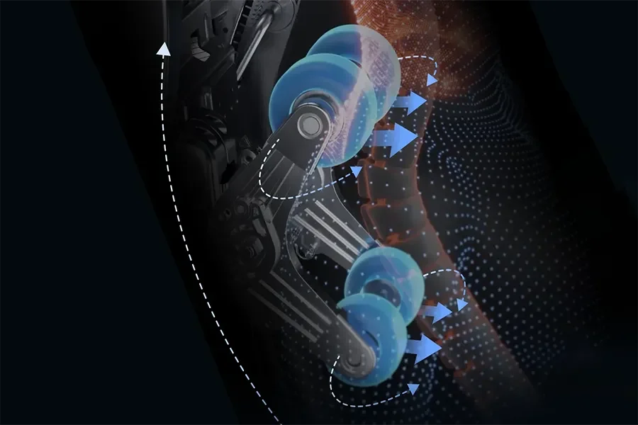 Osaki Yoga Flex 4D massage mechanism and body scan technology
