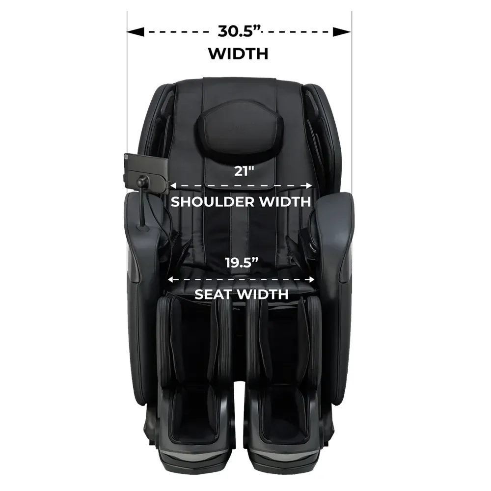 Osaki Yoga Flex 4D seat width and shoulder width dimensions