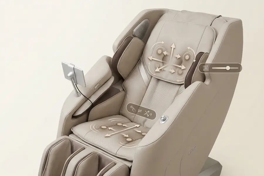 Ghế Massage Titan Malibu Sync - Cơ Chế Massage Kép 3D+2D