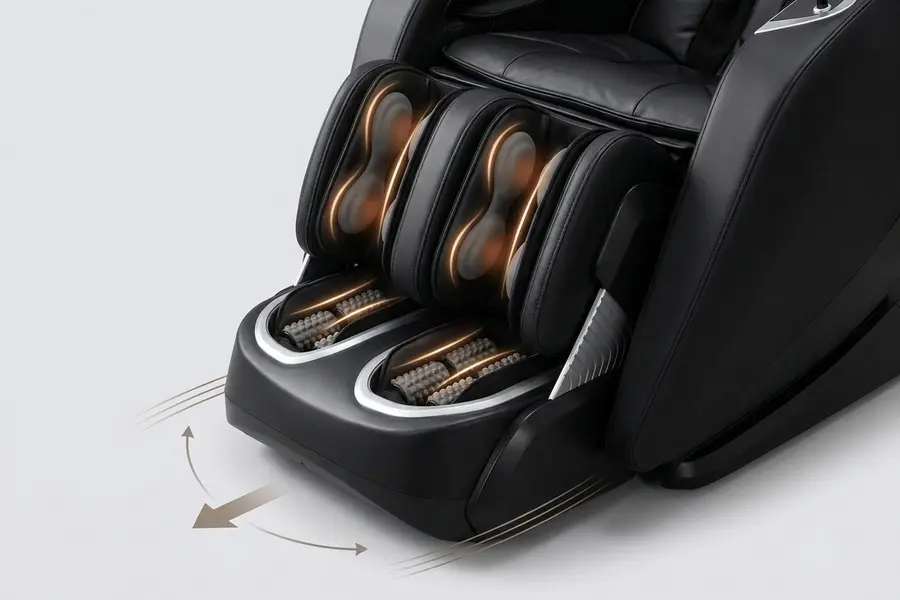 Ghế Massage Titan Pro 4D Aria - Massage bàn chân và bắp chân bằng con lăn riêng