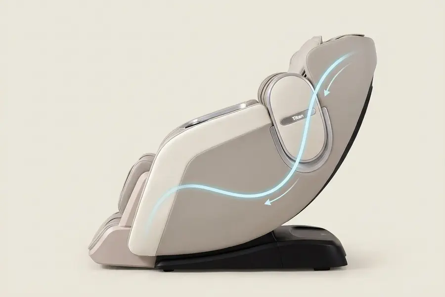 Ghế Massage Titan Pro Cura 4D - Phạm vi massage SL-Track