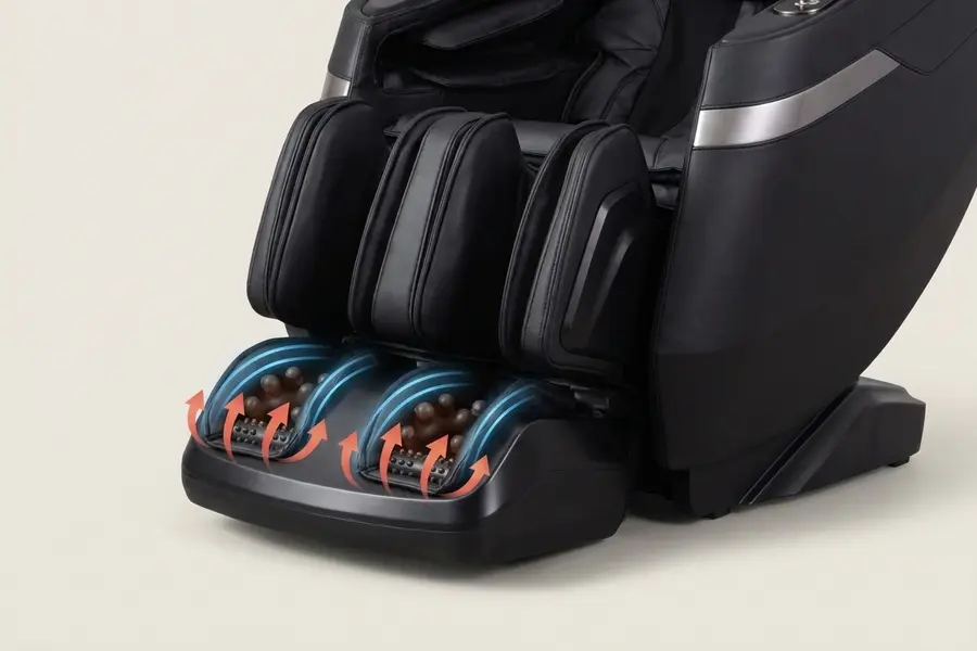 Ghế Massage Titan Remedy Pro 4D - Con lăn lòng bàn chân tích hợp