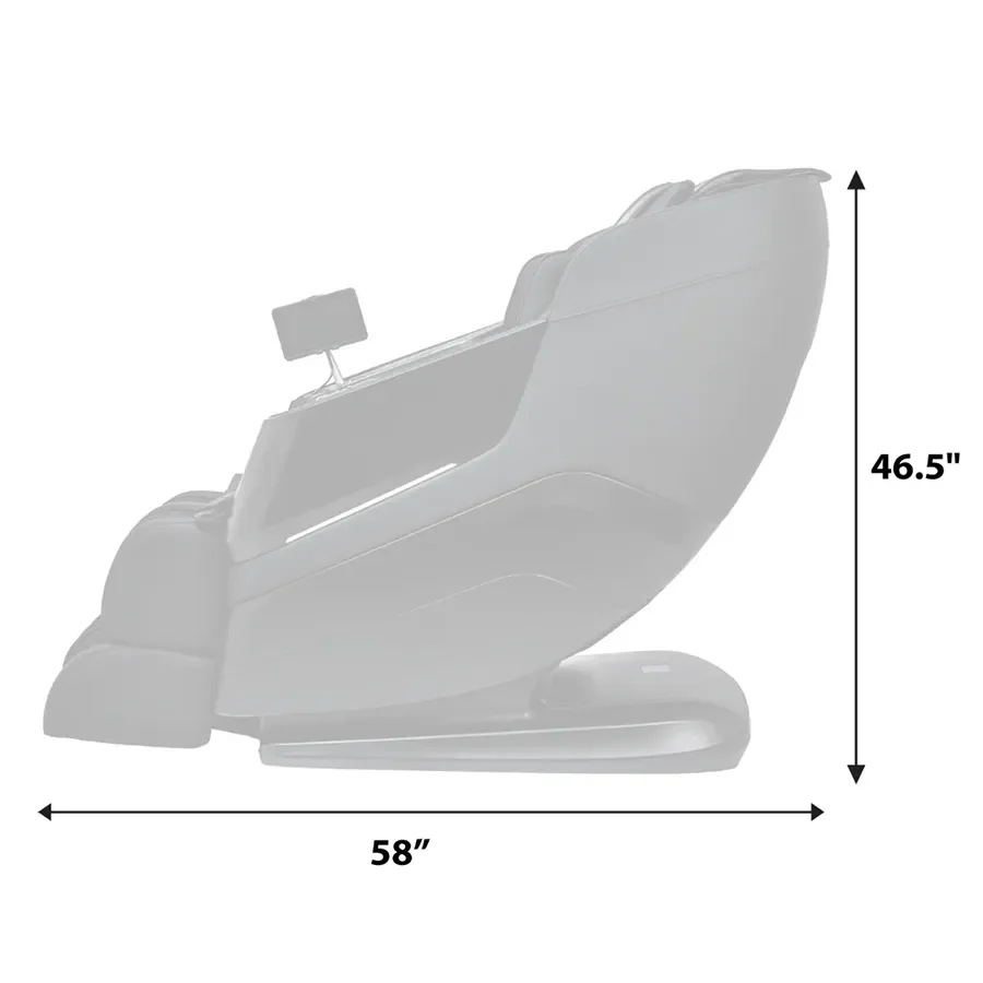Titan TP-Epic 4D massage chair side dimensions