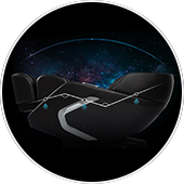 The Osaki OS-Pro 4D Encore massage chair in zero gravity stage