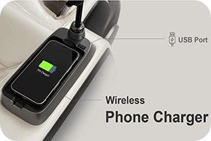 Wireless charger of the Sedona LT massage chair