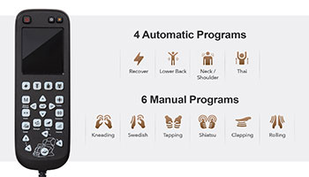 Titan Optimus 3D massage chair has 4 auto programs