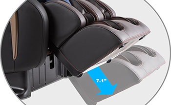 Titan Pro Ace II massage chair has extendable footrest