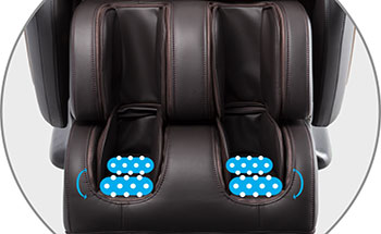 Unique foot rollers of the Titan Pro Ace II massage chair