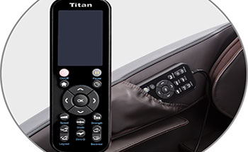 Titan Pro Ace II massage chair has easy to use remote