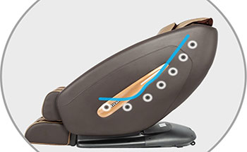 Titan Pro Commander massage chair L-track system