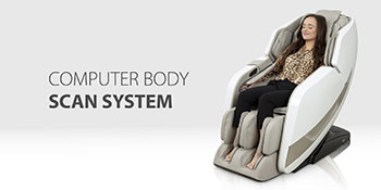 Computer body scan technology of Titan Pro Omega 3D massage chair 