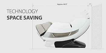 Titan Pro Omega 3D massage chair has space saving design
